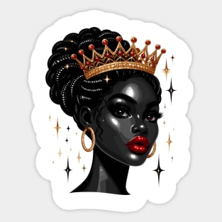 African Queen Crown Sticker